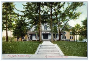 c1910 Park Hotel Exterior Building Waukesha Wisconsin Vintage Antique Postcard