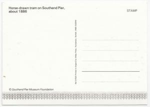 Horse Drawn Tram On Southend Pier, 1886 Repro PPC, Unused, Southend Pier Museum