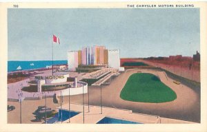 1933 Chicago World's Fair Chrysler Motors Building Aerial Litho Postcard...