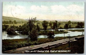 New York Central Railroad  Herkimer  New York  Postcard  1906