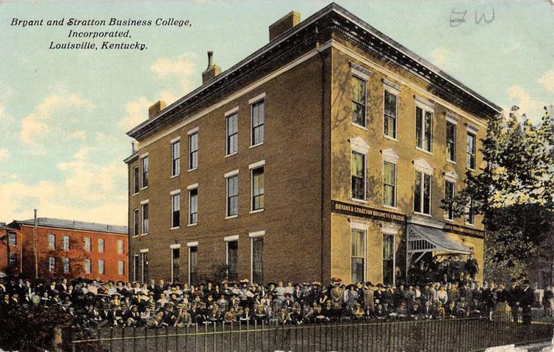 Louisville Kentucky Bryant Statton Business College Antique Postcard K13742