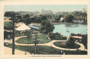 Stratford Canada Ontario Kenner River Side Park Postcard 24-9753