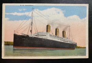 Mint England Color Picture Postcard SS Leviathan Larges Steamship 1913