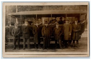 c1910's Tour Bus Tourist People RPPC Photo Unposted Antique Postcard