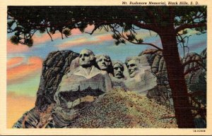 South Dakota Mount Rushmore Before and After Curteich