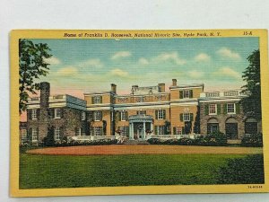Vintage Postcard 1930's Home of Franklin D. Roosevelt Historic Site Hyde Park NY