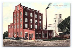 Postcard Flour Mill Kingman Kans. Kansas c1909 Postmark
