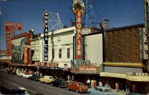 Reno Nevada Club NV Frontier Casino Gambling Vintage Postcard