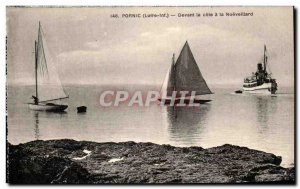 Old Postcard Pornic Faced La Cote At The Boat Noeveillard