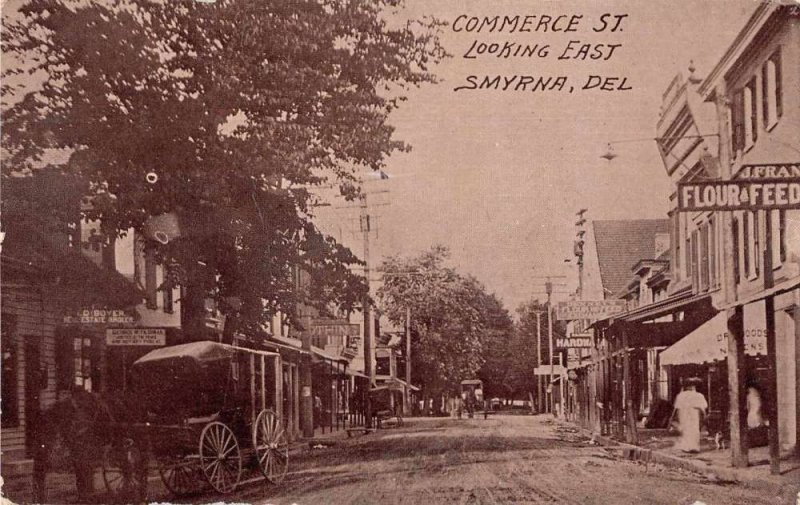 Smyrna Delaware Commerce Street Real Estate Office Vintage Postcard AA6074