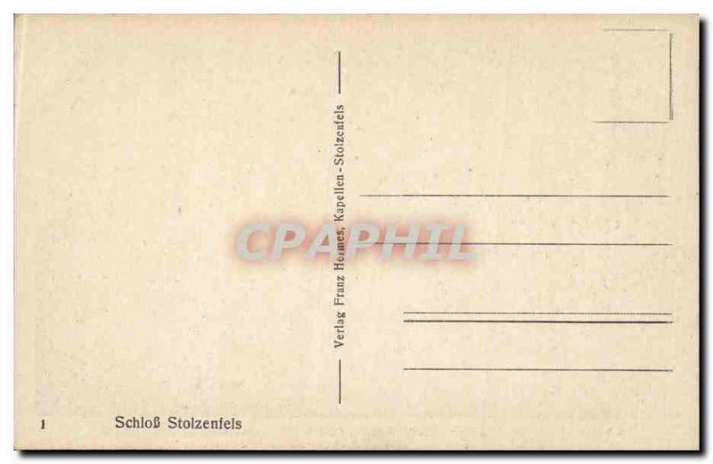 Postcard Old Castle of Stolzenfels