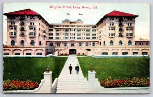 Hotel~Air View Virginia Hotel Long Beach California~Vintage Postcard
