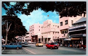 Hamilton  Bermuda  Front Street  Postcard