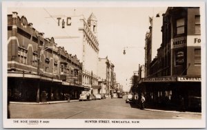 Hunter Street Newcastle Australia T&G Herald Bldg Rose Series RPPC Postcard H63