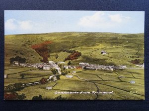 North Yorkshire GUNNERSIDE Village from Springend c1960s Postcard by Frith