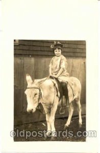 Child, Children on Pony, Donkey Unused 