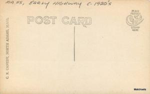 C-1920s Early Highway Curve of Highway Mohawk Trail MA RPPC postcard 10387