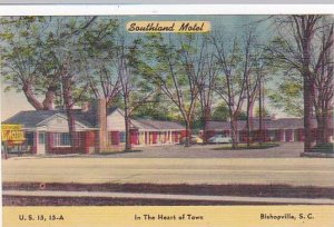 South Carolina Bishopville Southland Motel In the Heart Of Town