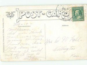 Pre-Linen signed KITTEN CAT WITH CUTE DOG AC5322