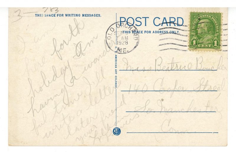 ME - Old Orchard Beach. Bath House & Beach