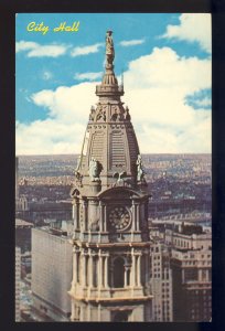 Philadelphia, Pennsylvania/PA Postcard, Wm Penn Statue On City Hall Tower