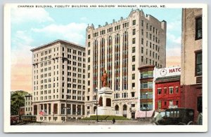 Portland Maine~Chapman Fidelity Buildings~Guppy Drugs~People's Clothing Co~1920s