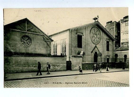 131563 FRANCE PARIS Eglise Saint-Eloi Vintage RPPC to RUSSIA