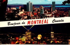 Canada Montreal Bonjour Showing Business Section and Skyline 1990