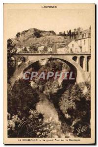 Old Postcard La Bourboule Grand Bridge over the Dordogne