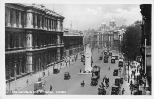 uk12185 cenotaph and whitehall london real photo uk car bike oldtimer