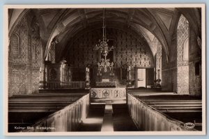 Kalmar Småland Sweden Postcard The Castle Church c1930's Vintage RPPC Photo
