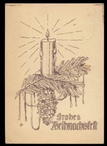 3rd Reich Germany 1944 Weihnacht Christmas Card FELDPOST Cover USED 100515