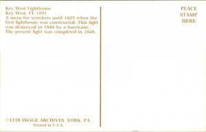 KEY WEST FL FLA- LIGHTHOUSE-OCEAN-FLORIDA KEYS -LIGHT HOUSE