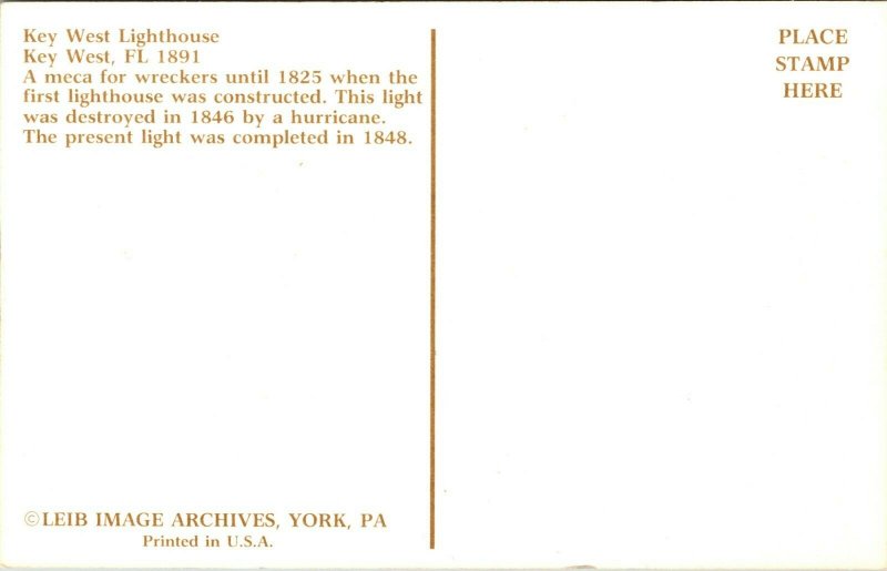 KEY WEST FL FLA- LIGHTHOUSE-OCEAN-FLORIDA KEYS -LIGHT HOUSE