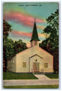 1946 Chapel Camp Religion Exterior Building Atterbury Indiana Vintage Postcard