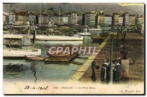 Old Postcard Toulon Small Boat Rank Epee