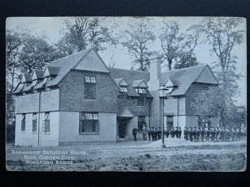 Essex WOODFORD BRIDGE BarnardoSaturday House BOYS GARDEN CUTY c1912 Postcard