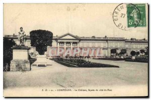 Postcard The Old Compiegne Chateau frontage odds Park