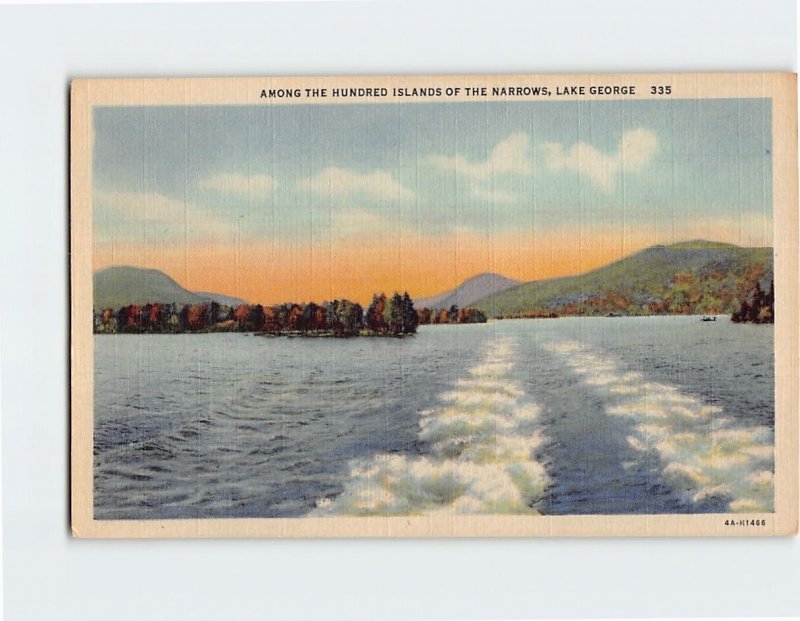 Postcard Among The Hundred Islands Of The Narrows, Lake George, New York