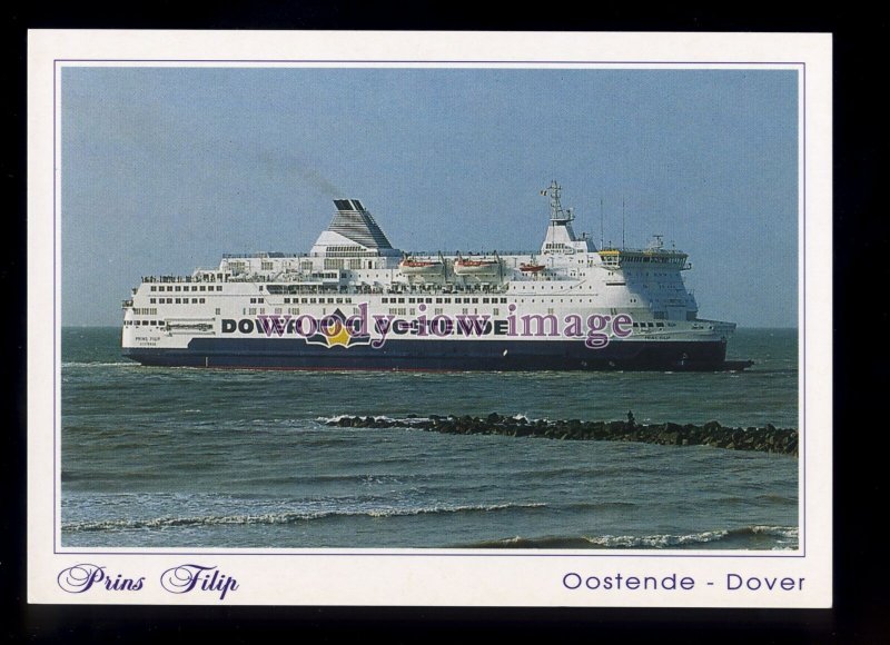 FE3084 - Dover-Oostende Ferry - Prins Filip , built 1991 - postcard