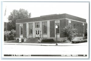 c1940's US Post Office Street View Hastings Minnesota MN RPPC Photo Postcard