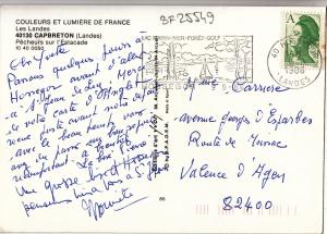 BF25549 capbreton landes pecheurs sur l estacade fishin france  front/back image