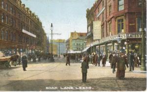 Boar Lane Leeds Yorkshire England UK Suttan's c1906 Vintage Postcard D21