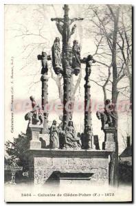 Postcard Old Calvary Cleden Poher 1575