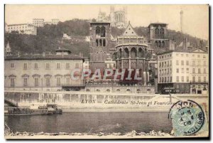 Old Postcard Lyon Cathedrale St John and Fourviere