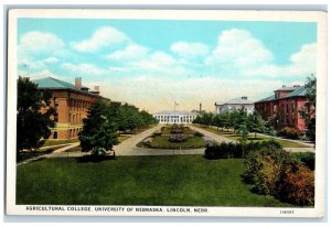 c1920s Agriculture College University Of Nebraska Lincoln Nebraska NE Postcard