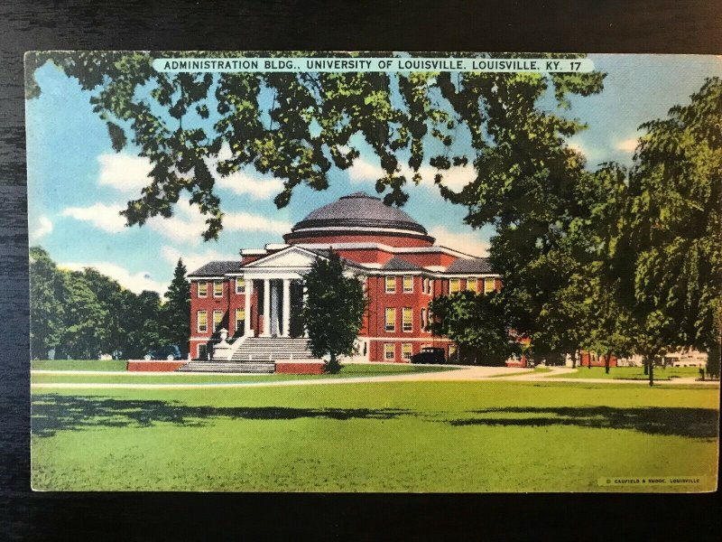 Postal Antigua 1939 edificio de la administración Univ De Louisville Louisville KY 