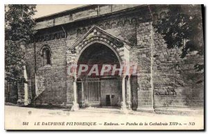 Postcard Old Embrun Porch of the Cathedral