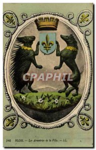 Blois Old Postcard The armoireries the city