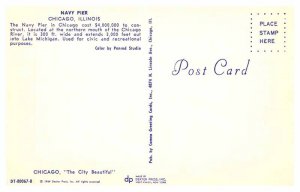 Postcard PIER SCENE Chicago Illinois IL AS9390